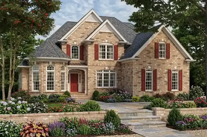 Southern house plans 85-204 - front exterior, 2,286 sq ft, 4 bed, 3 bath house plans | Monster House Plans