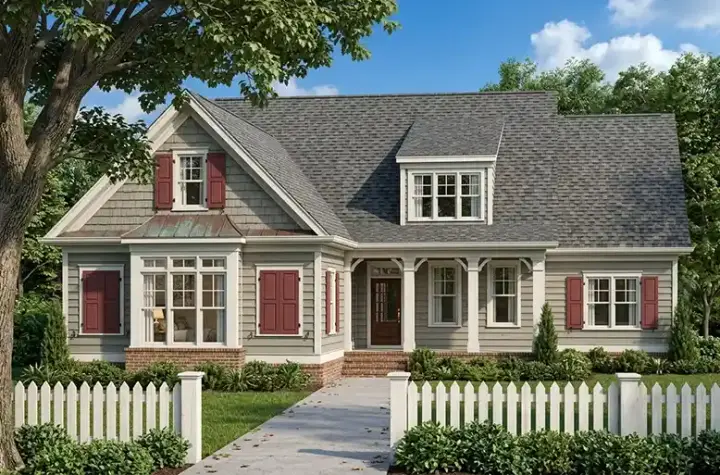 Country house plans 85-205 - front exterior, 1,760 sq ft, 3 bed, 2 bath house plans | Monster House Plans