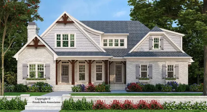 Craftsman house plans 85-206 - front exterior, 2,899 sq ft, 4 bed, 3 bath house plans | Monster House Plans
