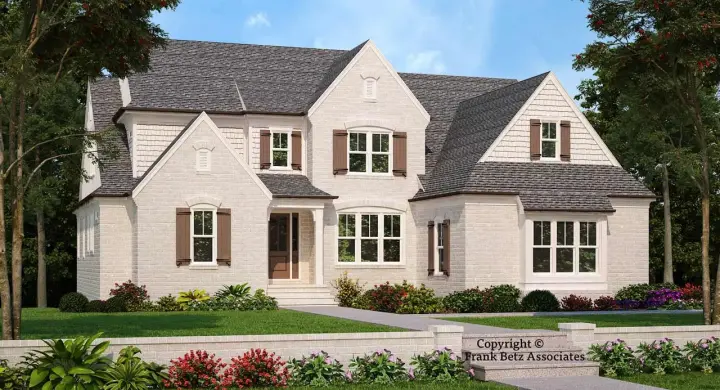 Traditional house plans 85-208 - front exterior, 3,004 sq ft, 4 bed, 3 bath house plans | Monster House Plans