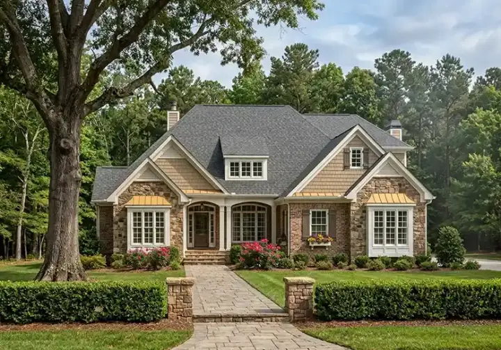 Traditional house plans 85-213 - front exterior, 2,753 sq ft, 4 bed, 2 bath house plans | Monster House Plans