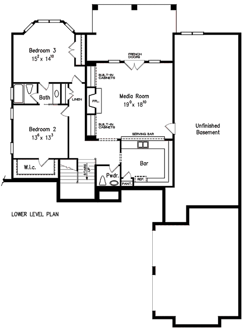 Lower Floor Plan: 85-215