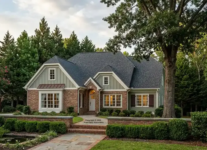 Bungalow house plans 85-229 - front exterior, 1,760 sq ft, 3 bed, 2 bath house plans | Monster House Plans