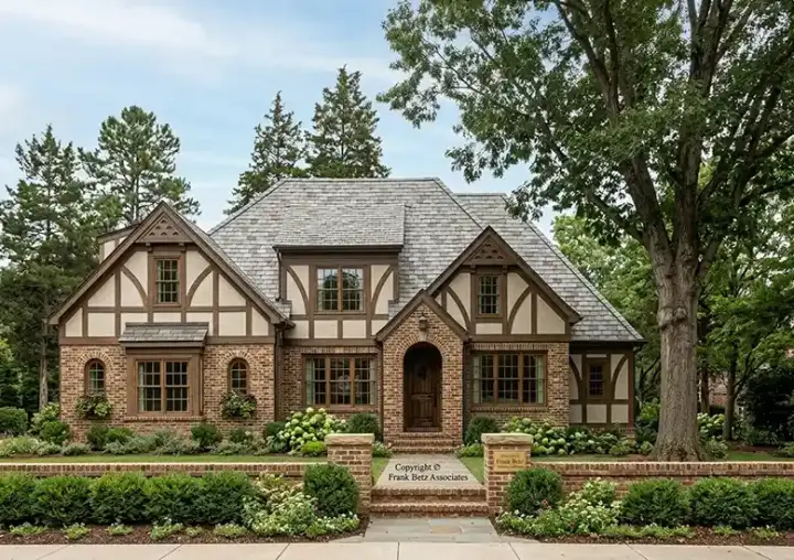 Tudor house plans 85-238 - front exterior, 3,214 sq ft, 4 bed, 4 bath house plans | Monster House Plans