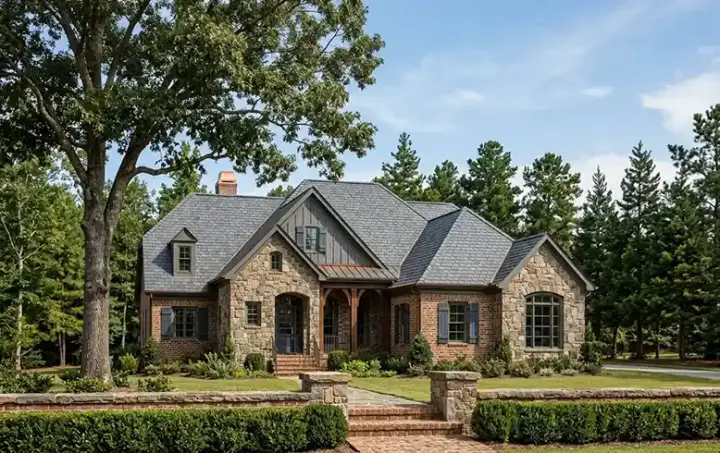Traditional house plans 85-241 - front exterior, 2,576 sq ft, 4 bed, 3 bath house plans | Monster House Plans