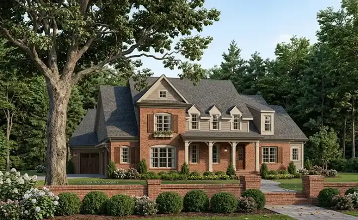 Cottage house plans 85-245 - front exterior, 3,041 sq ft, 4 bed, 3 bath house plans | Monster House Plans