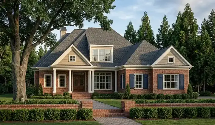 Traditional house plans 85-261 - front exterior, 2,322 sq ft, 4 bed, 3 bath house plans | Monster House Plans