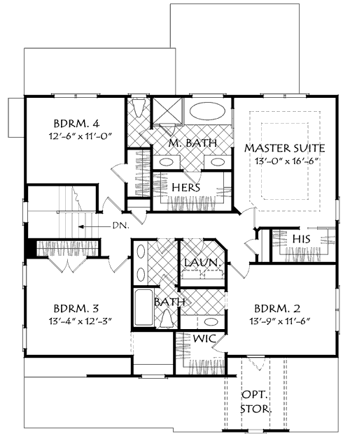 Upper/Second Floor Plan:85-262