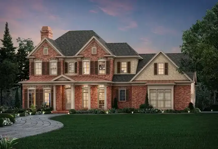 Southern Colonial house plans 85-264 - front exterior, 3,454 sq ft, 5 bed, 5 bath house plans | Monster House Plans