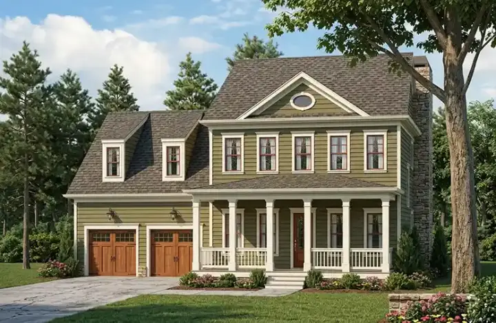 Southern house plans 85-268 - front exterior, 2,442 sq ft, 4 bed, 2 bath house plans | Monster House Plans