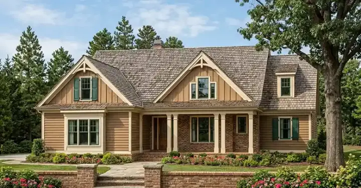 Country house plans 85-270 - front exterior, 2,867 sq ft, 4 bed, 3 bath house plans | Monster House Plans