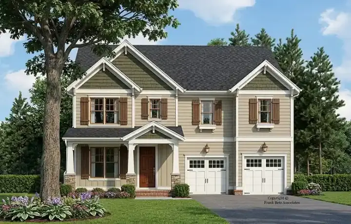 Traditional house plans 85-273 - front exterior, 1,835 sq ft, 3 bed, 2 bath house plans | Monster House Plans