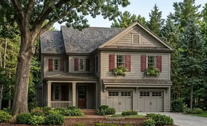 Traditional house plans 85-276 - front exterior, 2,209 sq ft, 4 bed, 2 bath house plans | Monster House Plans