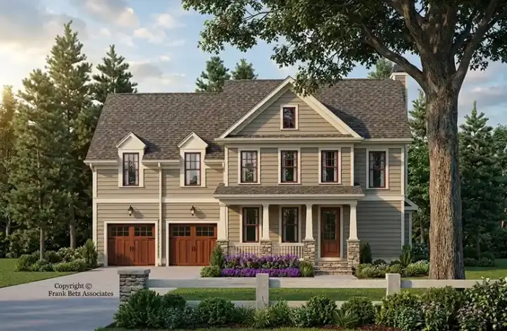 Traditional house plans 85-277 - front exterior, 2,066 sq ft, 4 bed, 2 bath house plans | Monster House Plans