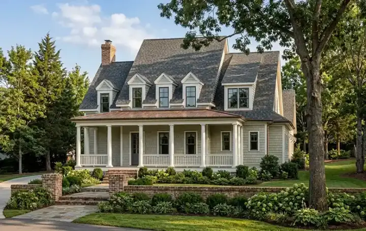 Modern Farmhouse house plans 85-283 - front exterior, 3,138 sq ft, 4 bed, 5 bath house plans | Monster House Plans
