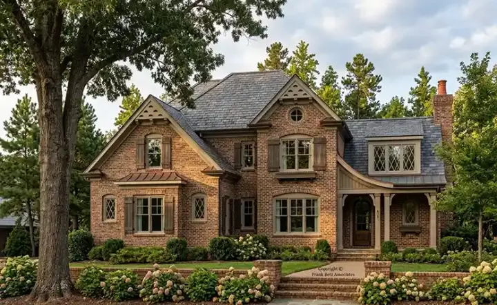 French Country house plans 85-288 - front exterior, 3,243 sq ft, 5 bed, 4 bath house plans | Monster House Plans