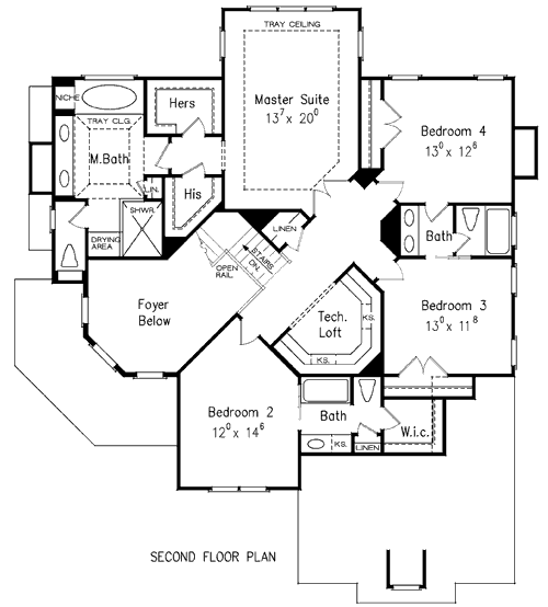 Upper/Second Floor Plan: 85-290