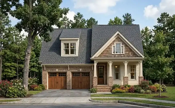 Craftsman house plans 85-296 - front exterior, 2,896 sq ft, 4 bed, 3 bath house plans | Monster House Plans