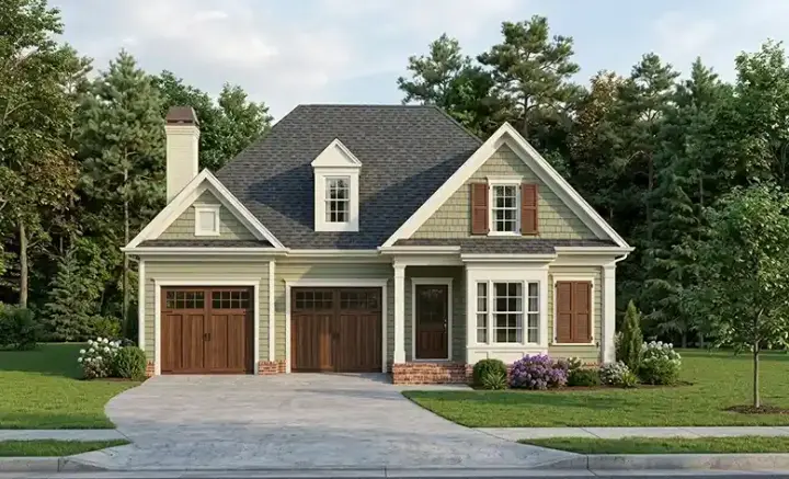 Traditional house plans 85-300 - front exterior, 1,813 sq ft, 2 bed, 2 bath house plans | Monster House Plans
