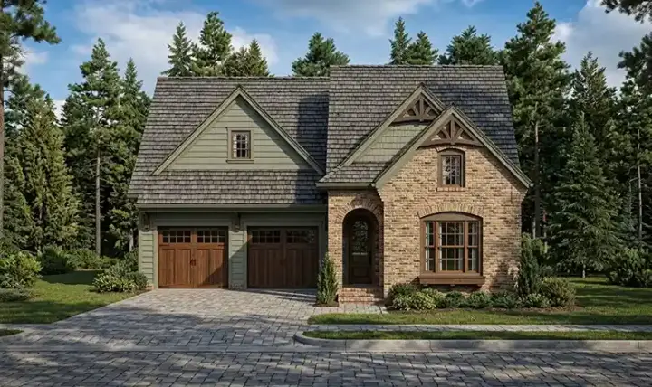 Traditional house plans 85-301 - front exterior, 1,990 sq ft, 2 bed, 2 bath house plans | Monster House Plans