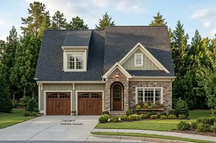 Bungalow house plans 85-302 - front exterior, 2,896 sq ft, 4 bed, 3 bath house plans | Monster House Plans