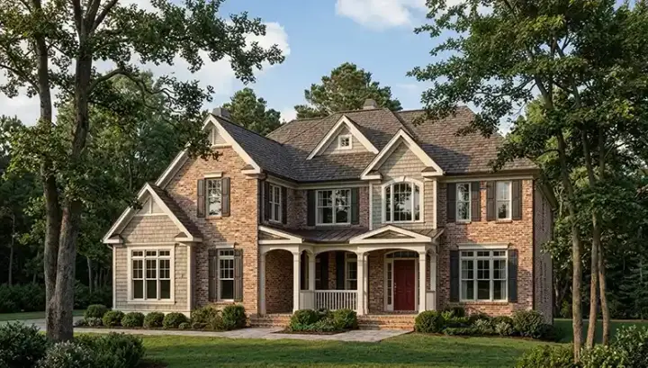 Southern house plans 85-309 - front exterior, 3,266 sq ft, 5 bed, 4 bath house plans | Monster House Plans