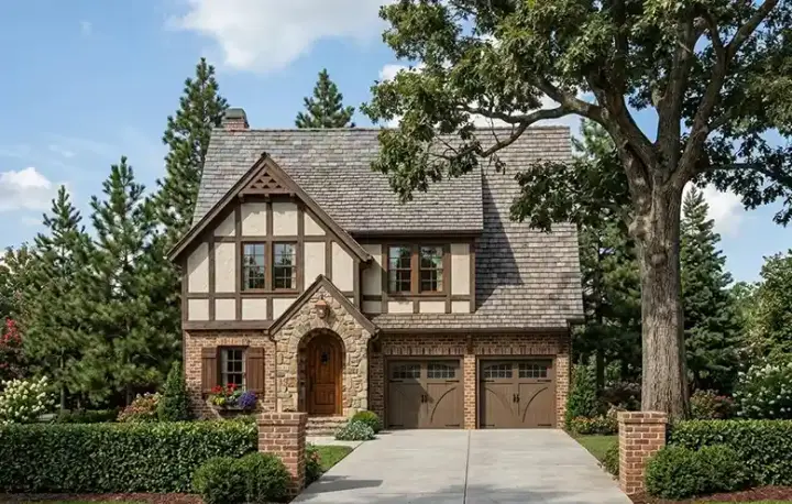 Tudor house plans 85-313 - front exterior, 2,806 sq ft, 4 bed, 3 bath house plans | Monster House Plans
