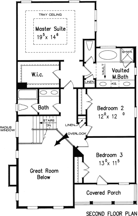 Upper/Second Floor Plan: 85-314