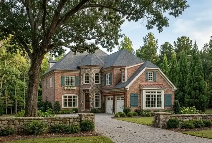 English Country house plans 85-316 - front exterior, 2,890 sq ft, 5 bed, 4 bath house plans | Monster House Plans