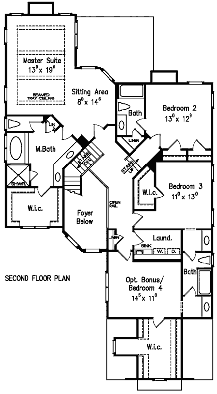 Upper/Second Floor Plan:85-316