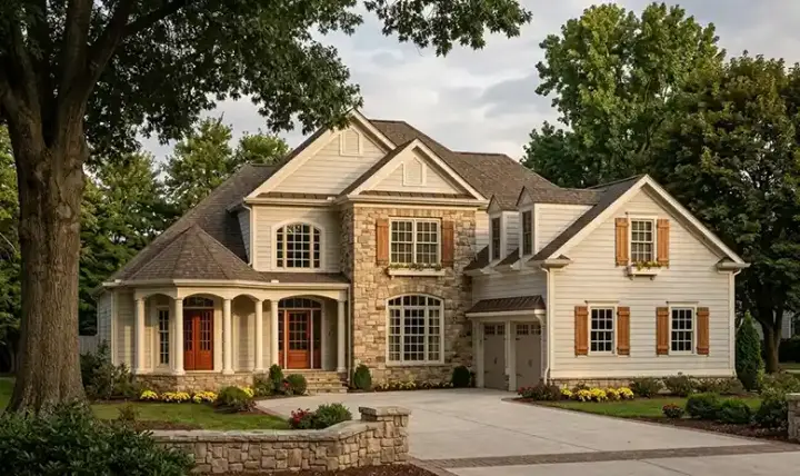 Country house plans 85-323 - front exterior, 2,796 sq ft, 4 bed, 3 bath house plans | Monster House Plans