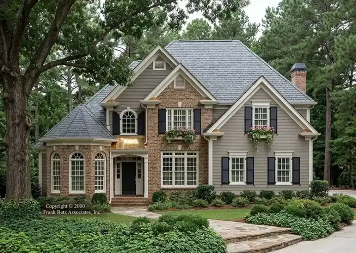 Southern house plans 85-324 - front exterior, 2,582 sq ft, 4 bed, 3 bath house plans | Monster House Plans