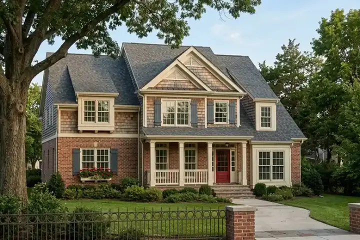 Traditional house plans 85-329 - front exterior, 2,580 sq ft, 5 bed, 3 bath house plans | Monster House Plans