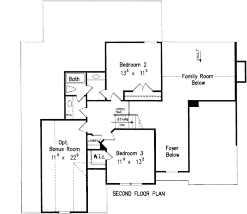 Upper/Second Floor Plan: 85-333