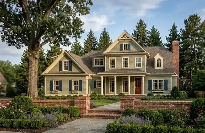 Country house plans 85-340 - front exterior, 3,644 sq ft, 4 bed, 4 bath house plans | Monster House Plans