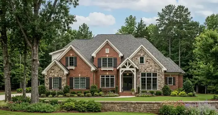 Cottage house plans 85-343 - front exterior, 3,853 sq ft, 5 bed, 4 bath house plans | Monster House Plans