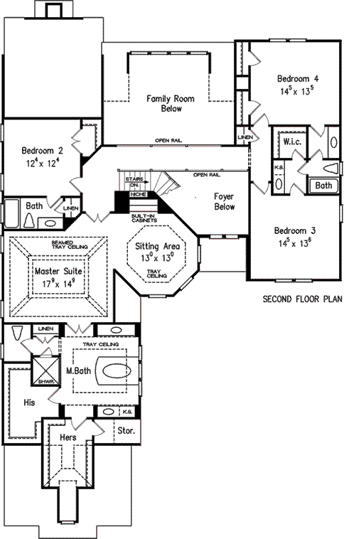 Upper/Second Floor Plan:85-345