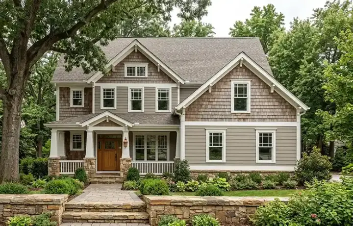 Craftsman house plans 85-347 - front exterior, 2,584 sq ft, 4 bed, 3 bath house plans | Monster House Plans