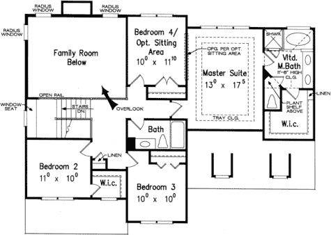 Upper/Second Floor Plan: 85-350