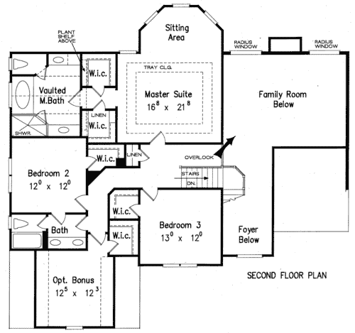 Upper/Second Floor Plan: 85-351