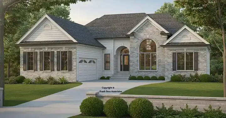 Traditional house plans 85-353 - front exterior, 1,970 sq ft, 4 bed, 3 bath house plans | Monster House Plans