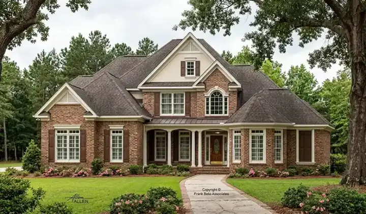 Traditional house plans 85-363 - front exterior, 3,163 sq ft, 4 bed, 3 bath house plans | Monster House Plans