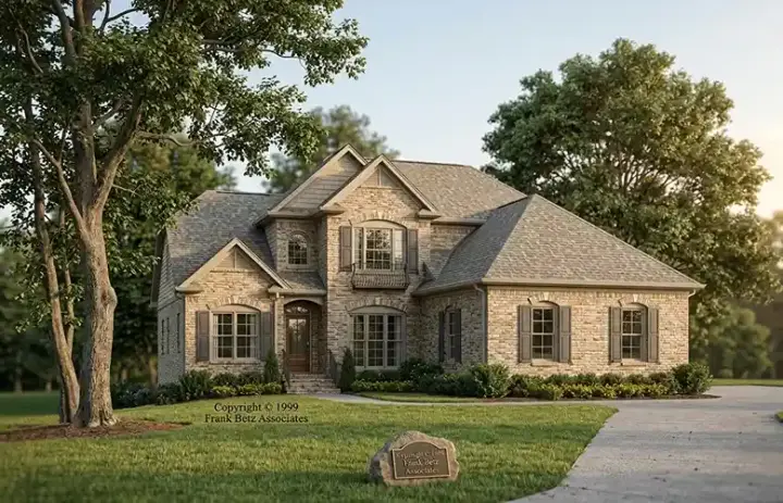 Traditional house plans 85-364 - front exterior, 1,926 sq ft, 4 bed, 2 bath house plans | Monster House Plans