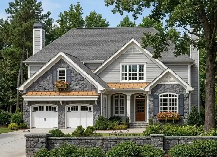 Cottage house plans 85-365 - front exterior, 2,538 sq ft, 5 bed, 3 bath house plans | Monster House Plans