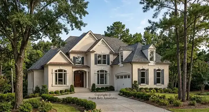 Mediterranean house plans 85-368 - front exterior, 2,601 sq ft, 4 bed, 3 bath house plans | Monster House Plans