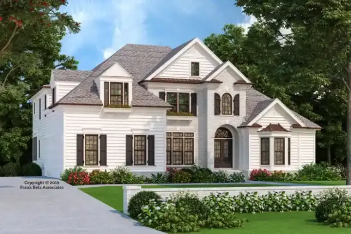 Traditional house plans 85-372 - front exterior, 3,301 sq ft, 4 bed, 3 bath house plans | Monster House Plans