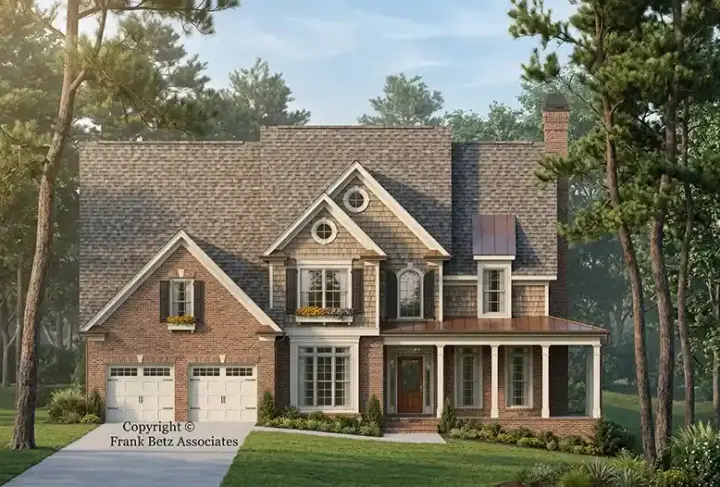 Country house plans 85-373 - front exterior, 2,588 sq ft, 4 bed, 2 bath house plans | Monster House Plans