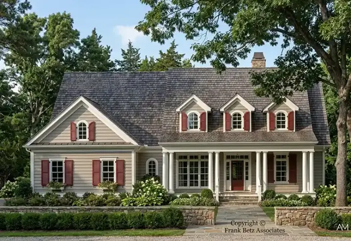 Cottage house plans 85-376 - front exterior, 3,337 sq ft, 4 bed, 3 bath house plans | Monster House Plans
