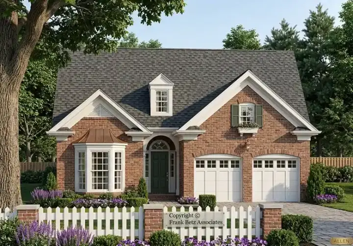 Traditional house plans 85-378 - front exterior, 1,506 sq ft, 3 bed, 2 bath house plans | Monster House Plans