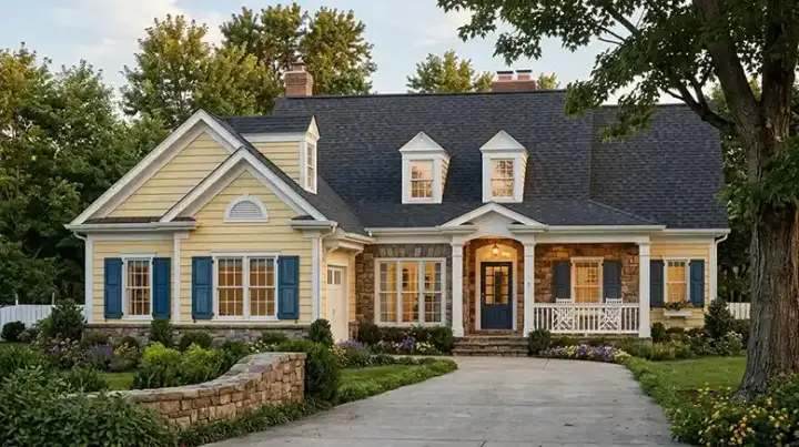 Country house plans 85-379 - front exterior, 1,727 sq ft, 3 bed, 2 bath house plans | Monster House Plans